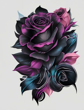 "Enigmatic Charms: Black Rose Art Captivating Black Rose Artwork on Adobe Stock - A Tale of Intrigue and Allure!"