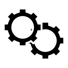 Gear setting symbol icon vector image. Illustration of the industrial wheel mechine mechanism design image