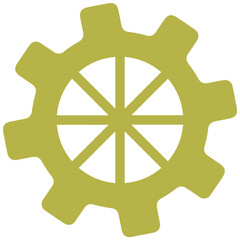 Gear setting symbol icon vector image. Illustration of the industrial wheel mechine mechanism design image