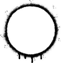 Spray Painted Graffiti round icon Sprayed isolated with a white background.