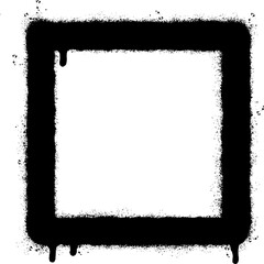 Spray Painted Graffiti square icon Sprayed isolated with a white background.