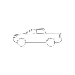 car icon isolated on white background from free time collection. car icon thin line outline linear car symbol for logo, web, app, UI. car icon simple sign. vector illustration