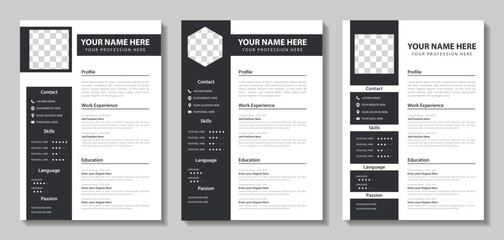 Clean Modern Resume and Cover Letter Layout Vector Template for Business Job Applications, Minimalist resume cv template, Resume design template, cv design, multipurpose resume design minimal Design