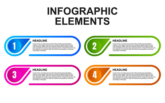 infographic template design with 4 steps. infographic design for presentations, banners, infographs and posters