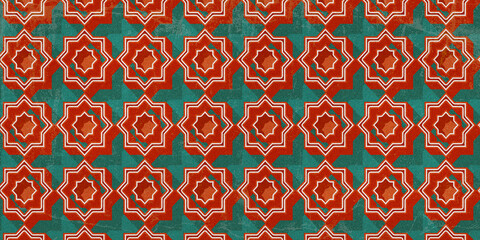  RetroSeamless geometric pattern background with  RetroStyle Effect