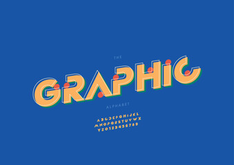 Fototapeta premium Vector of stylized modern font and alphabet