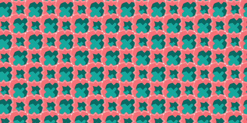  Pink RetroSeamless geometric pattern background with  Pink RetroStyle Effect