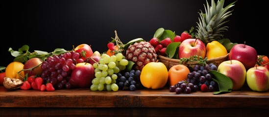 Displaying fruits elegantly on a table