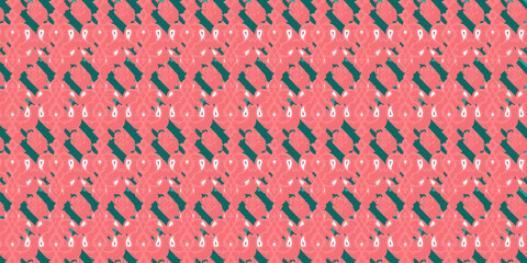 Fototapeta premium Pink RetroSeamless geometric pattern background with Pink RetroStyle Effect