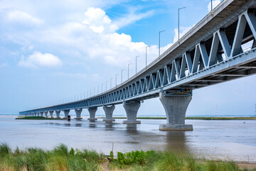 View of Padma Bridge, The Padma Multipurpose Bridge commonly known as the Padma Bridge is a...