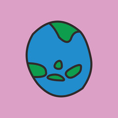simple earth vector element design