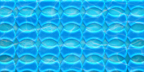  WaterSeamless geometric pattern background with  WaterStyle Effect