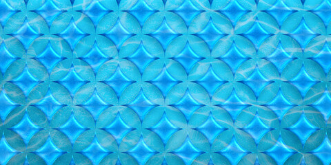  WaterSeamless geometric pattern background with  WaterStyle Effect