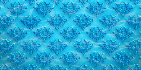  WaterSeamless geometric pattern background with  WaterStyle Effect