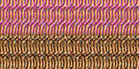  DonutsSeamless geometric pattern background with  DonutsStyle Effect