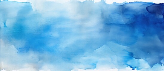 Blue watercolor on crepe paper texture - obrazy, fototapety, plakaty