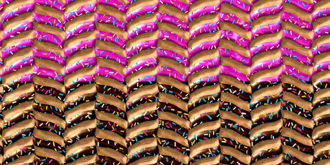  DonutsSeamless geometric pattern background with  DonutsStyle Effect