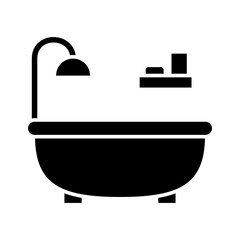 bathtub icon vector logo in flat and trendy style