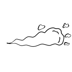 Smoke from car wheels