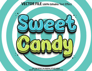 Editable text effect Sweet Candy 3D template