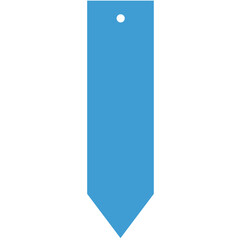 Digital png illustration of blue bookmark with copy space on transparent background