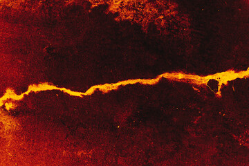 Volcano lava eruption background, landscape ground is full of lava. - 650020490