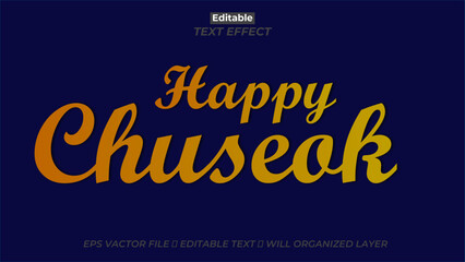 Obraz premium Vector happy chuseok lettering greeting template design Korean holiday chuseok holiday banner