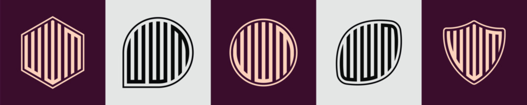 Creative simple Initial Monogram WWM Logo Designs.