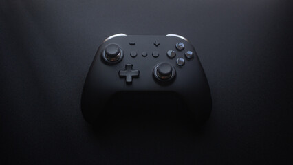 video game controller isolated on black background