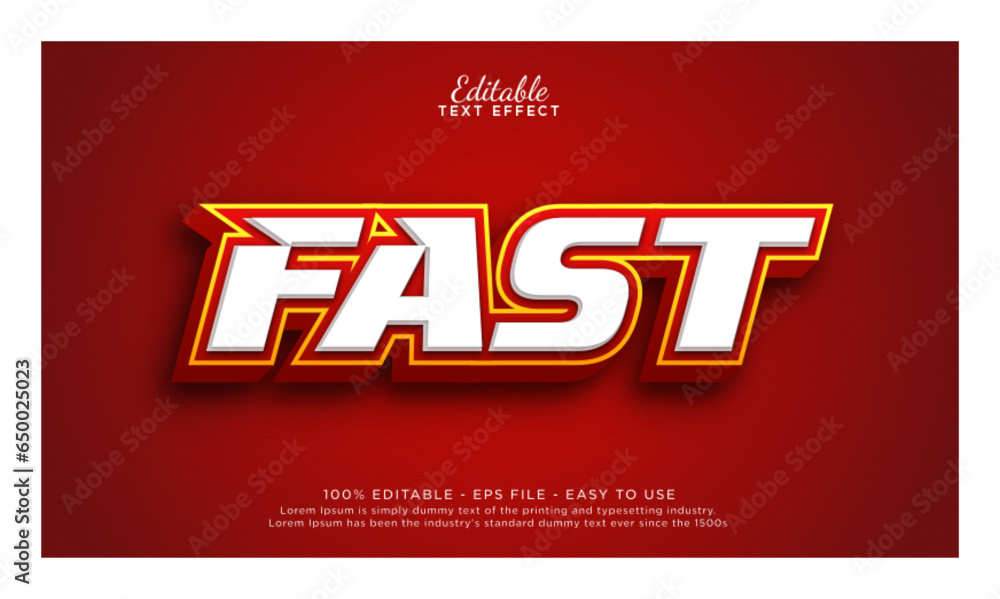 Poster fast 3d editable text effect
