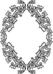 Classic Ornament Frame for Wedding 