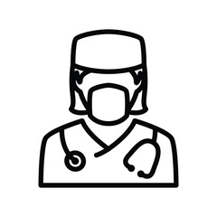 Doctor physician avatar vector icon