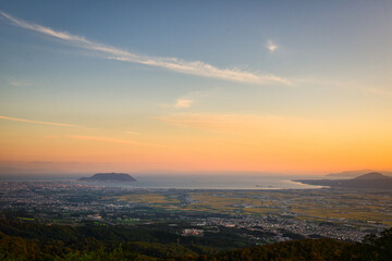 城岱牧場からの夕景