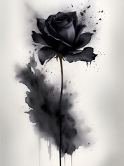 "Enigmatic Charms: Black Rose Art Captivating Black Rose Artwork on Adobe Stock - A Tale of Intrigue and Allure!"