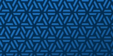 Blue color seamless geometric pattern background 