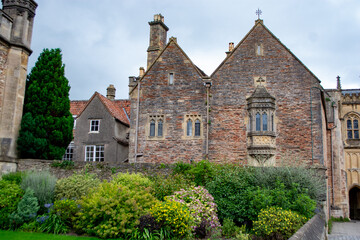 Fototapeta na wymiar Wells Somerset, England, uk, August 2023, monastery school next to the cathedral
