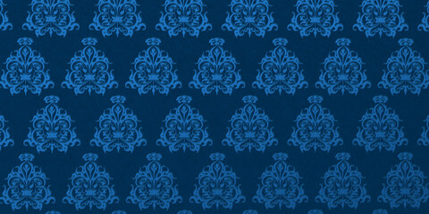 Blue color seamless geometric pattern background 