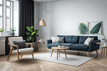 modern living room with sofa