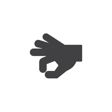 Finger flick gesture vector icon