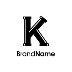 Modern Initial K Plumbing Logo