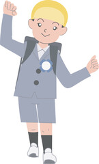 学校　小学一年生　入学式　男の子