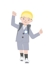 学校　小学一年生　入学式　男の子