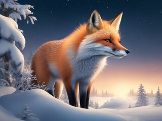 charistmas fox background