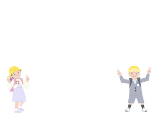 学校　小学一年生　入学式　コピースペース