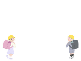 学校　小学一年生　入学式　コピースペース