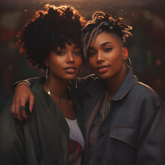 black lesbian couple.