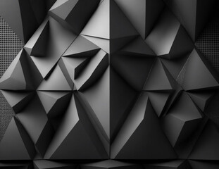 abstract geometric grey  background, Ai Generated
