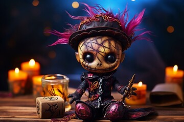 Voodoo Doll's Tales, voodoo doll sitting: Created by AI