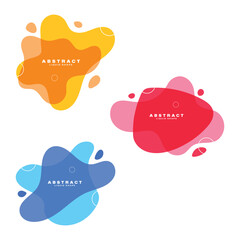 Organic liquid abstract shape on the white background. Fluid elements