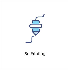 3d Printing icon for industry collection Vector stock illustration